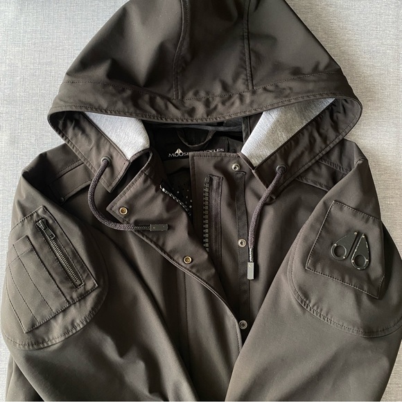 Moose Knuckles | Unisex Windproof Water-Resistant Black Hooded Long Parka - Picture 3 of 17